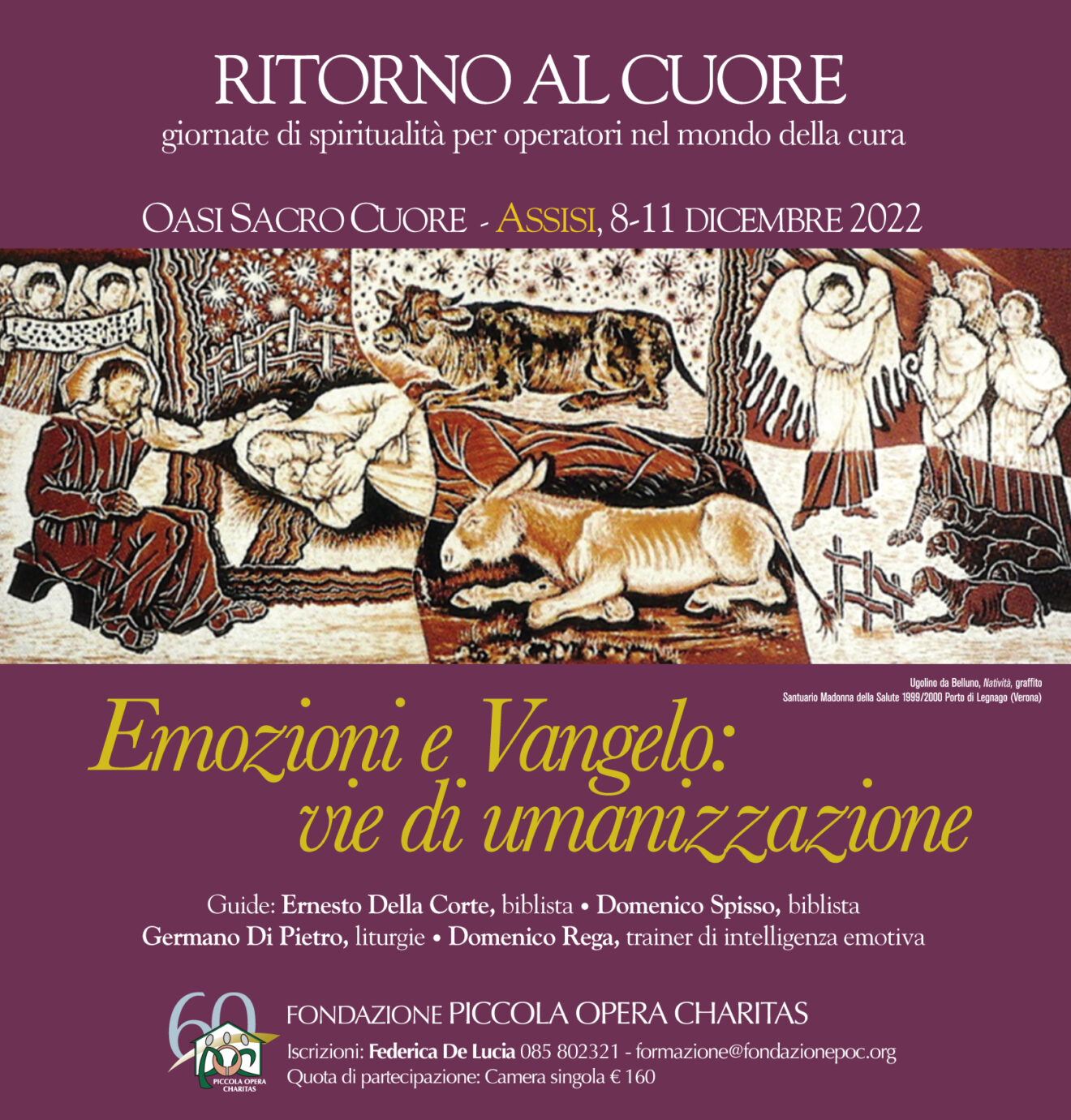 Assisi, 8-11 dicembre 2022 - Emozioni e Vangelo: vie di umanizzazione