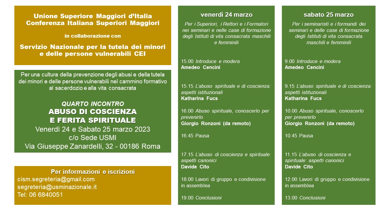 programma incontro CISM-USMI 24 e 25 marzo 2023