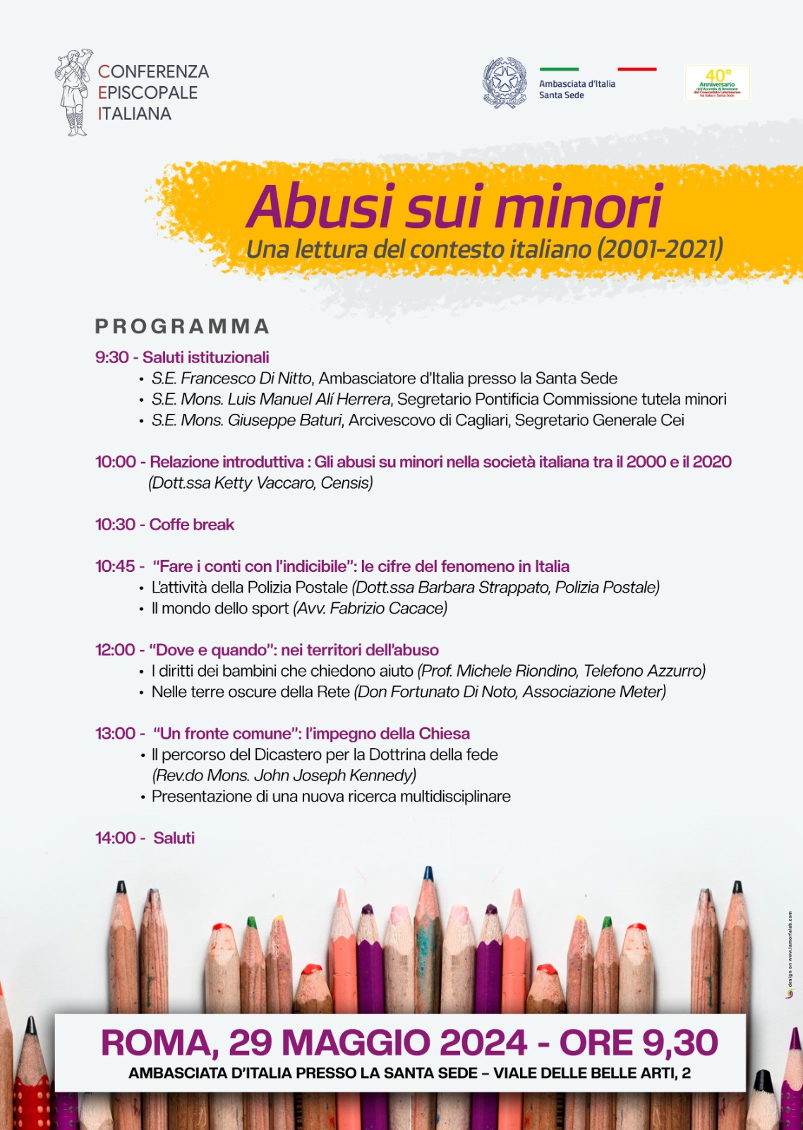 Abusi sui minori - Convegno 29 maggio 2024