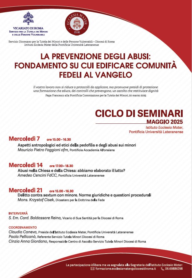 Diocesi roma convegni maggio